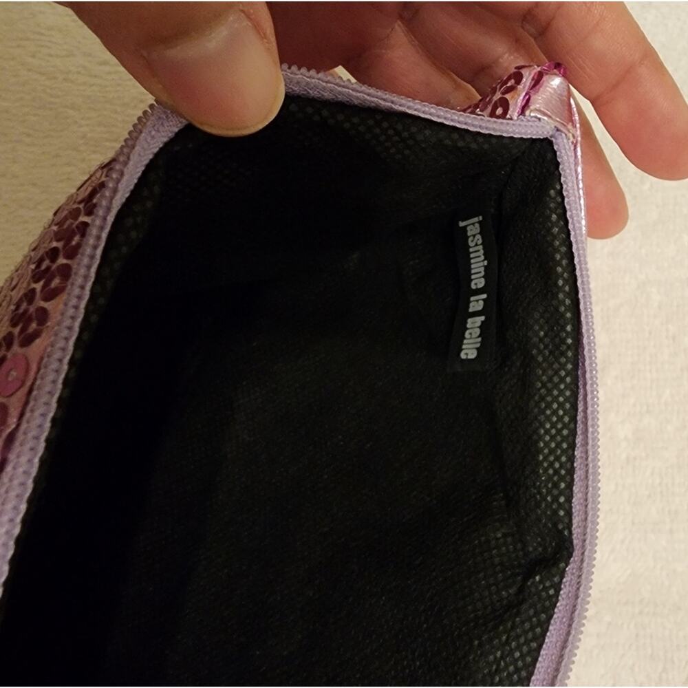 Jasmine la Belle Pink Sequined Cosmetic Bag - Barbiecore - Picture 4 of 4